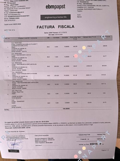 QLN65/0012A3.3038L33TG üfleyici