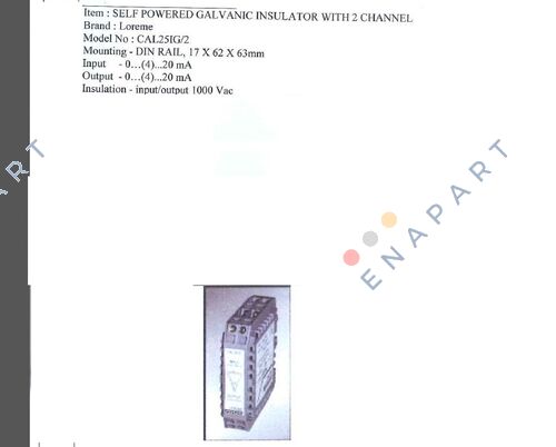 CAL25IG/2  GALVANİK INSULATOR