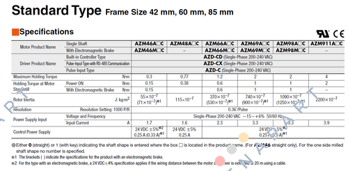 AZM911AC AZ serisi step motor